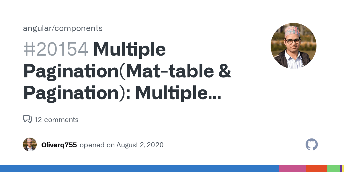 Multiple Pagination(Mattable & Pagination) Multiple pagination in