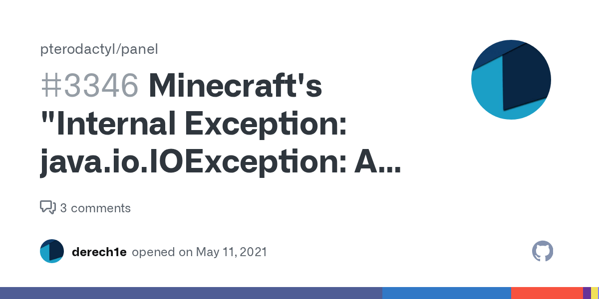 Minecraft's "Internal Exception java.io.IOException An existing connection was forcibly closed