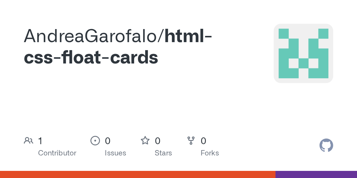 GitHub AndreaGarofalo/htmlcssfloatcards