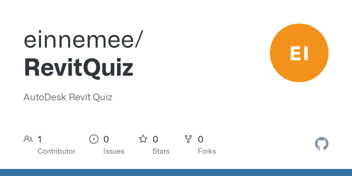 GitHub einnemee/RevitQuiz AutoDesk Revit Quiz