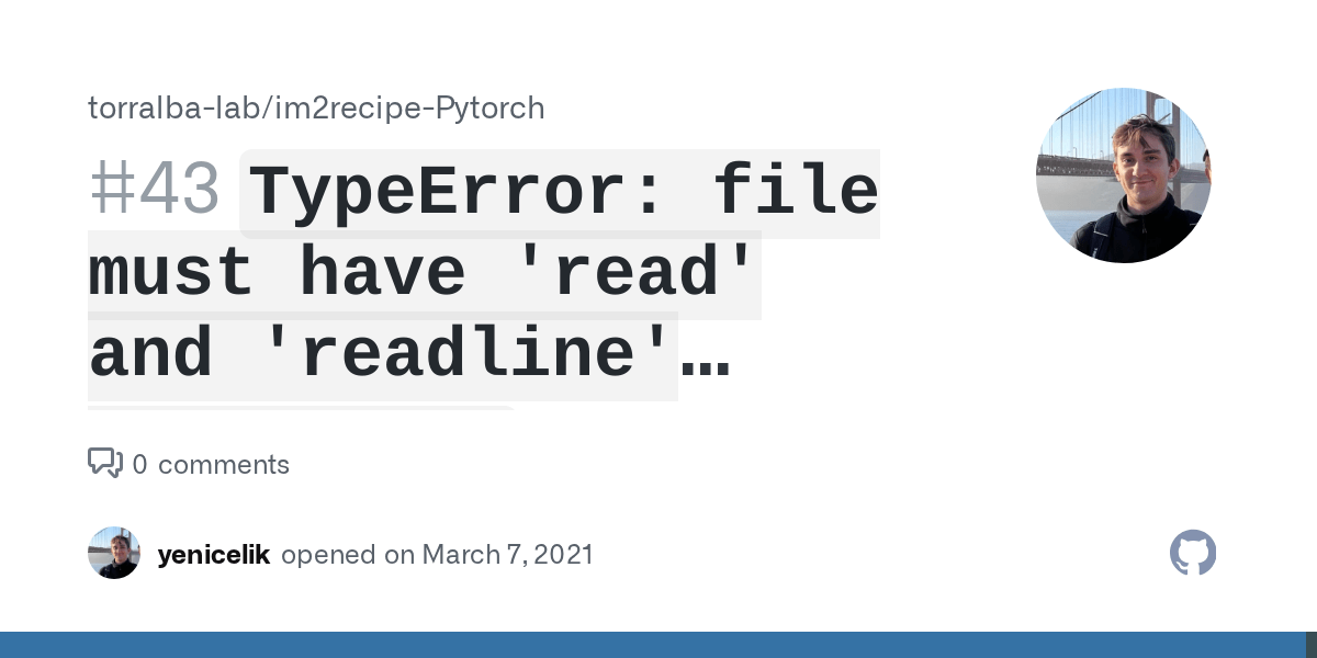 `TypeError file must have 'read' and 'readline' attributes` when