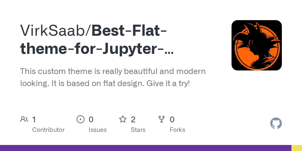 GitHub VirkSaab/BestFlatthemeforJupyterNotebook This custom