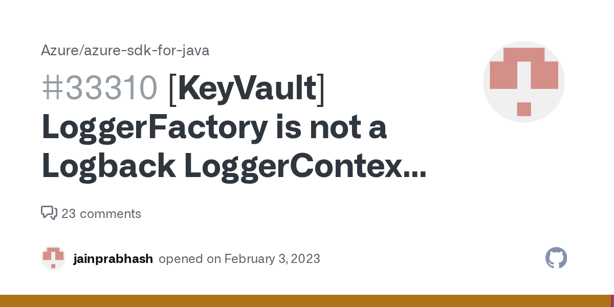[KeyVault] LoggerFactory is not a Logback LoggerContext but Logback is