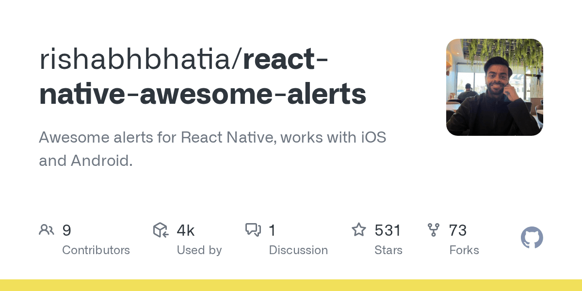 GitHub rishabhbhatia/reactnativeawesomealerts