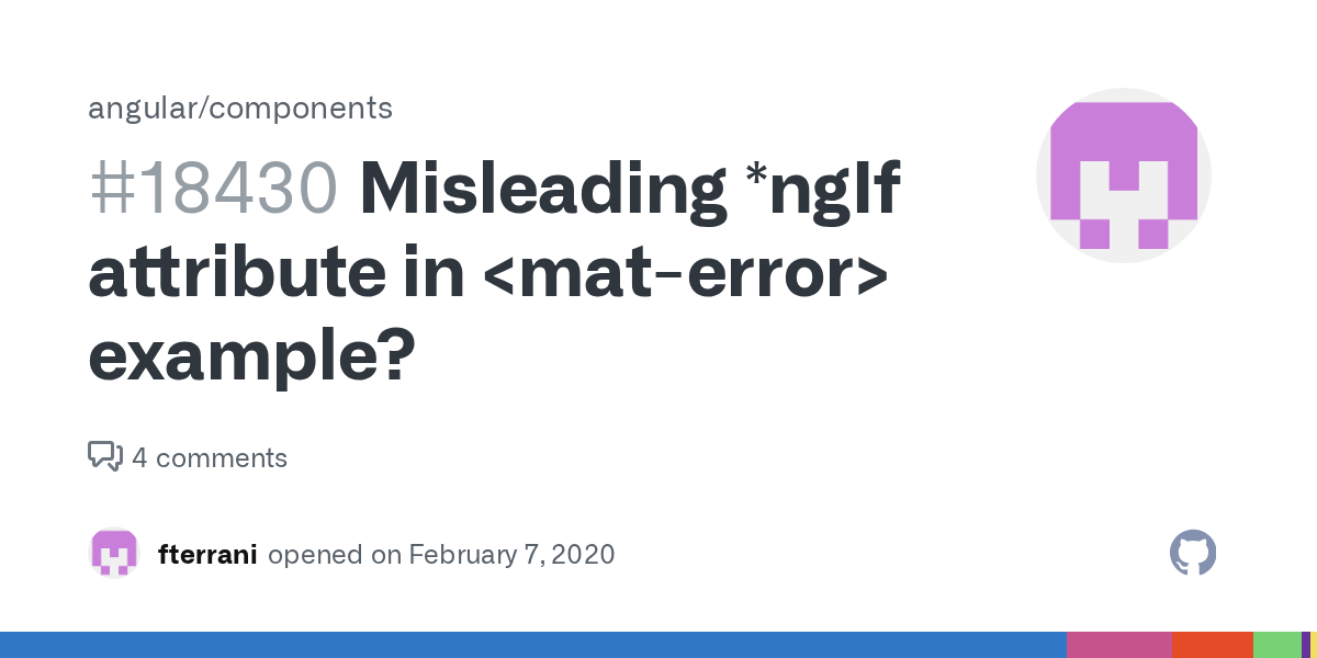 Misleading *ngIf attribute in example? · Issue 18430 · angular
