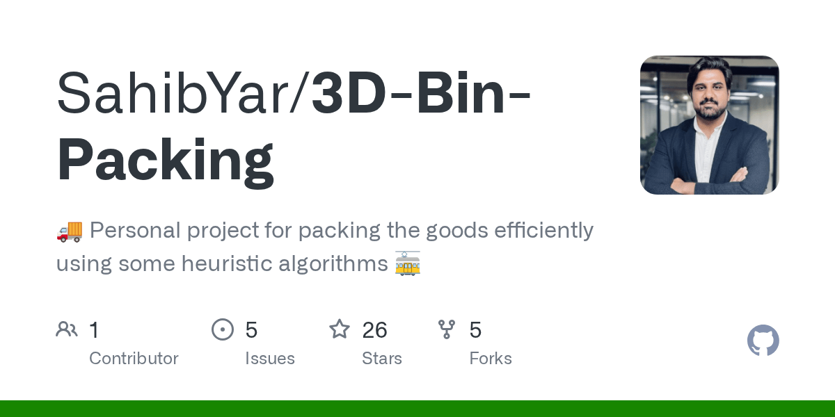 GitHub SahibYar/3DBinPacking truck Personal project for packing
