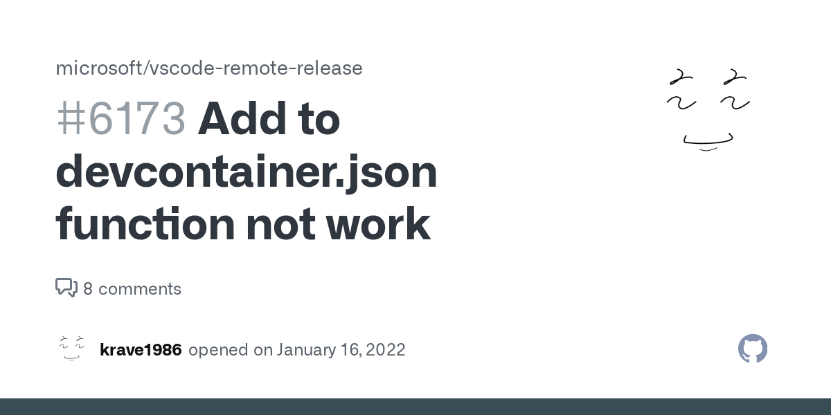 Add to devcontainer.json function not work · Issue 6173 · microsoft