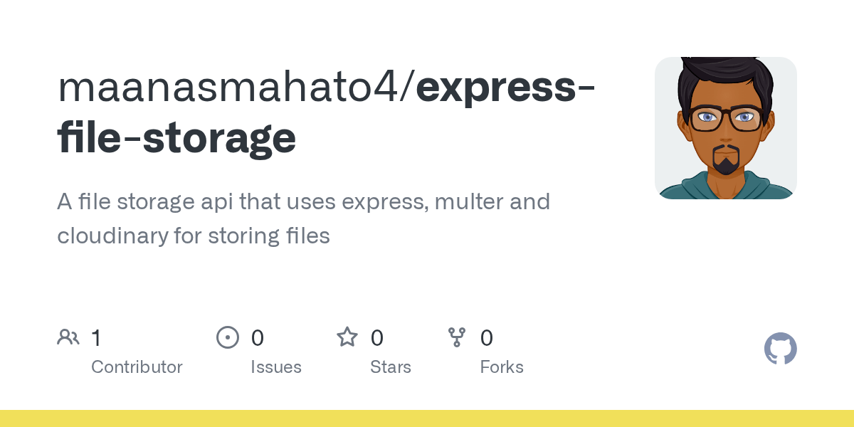 GitHub maanasmahato4/expressfilestorage A file storage api that