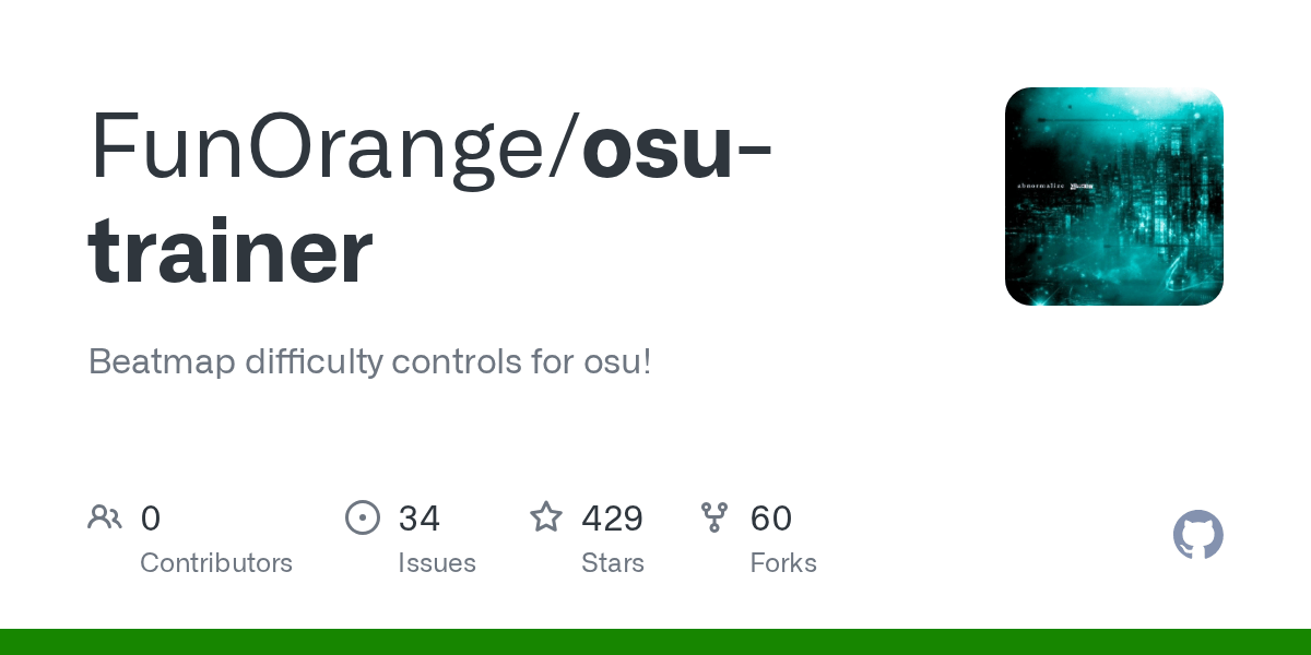 GitHub FunOrange/osutrainer Beatmap difficulty controls for osu!