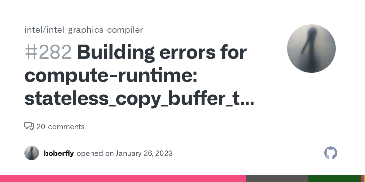 Building errors for computeruntime stateless_copy_buffer_to_buffer