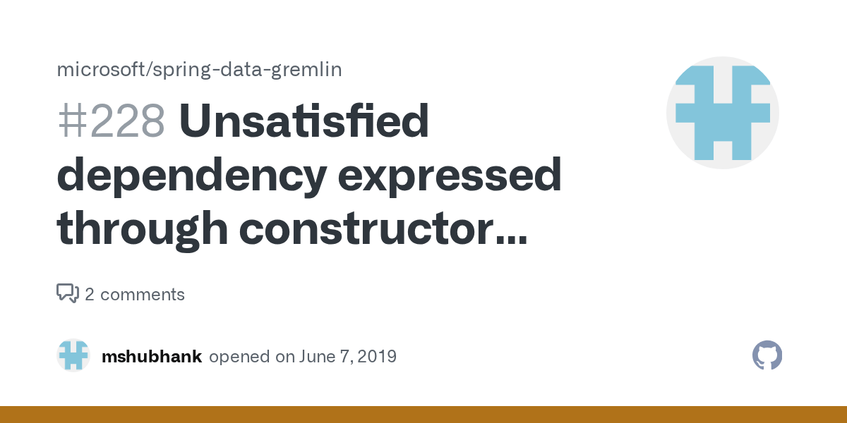 Unsatisfied dependency expressed through constructor parameter 0