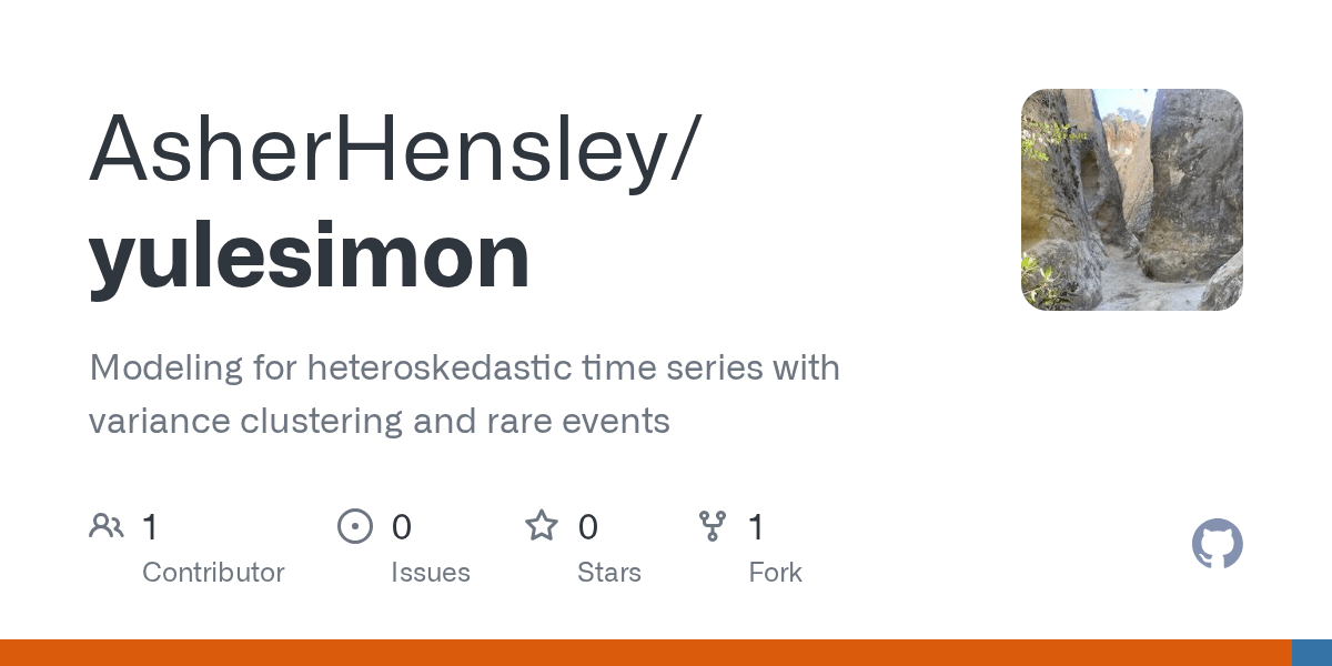 GitHub AsherHensley/yulesimon Modeling for heteroskedastic time