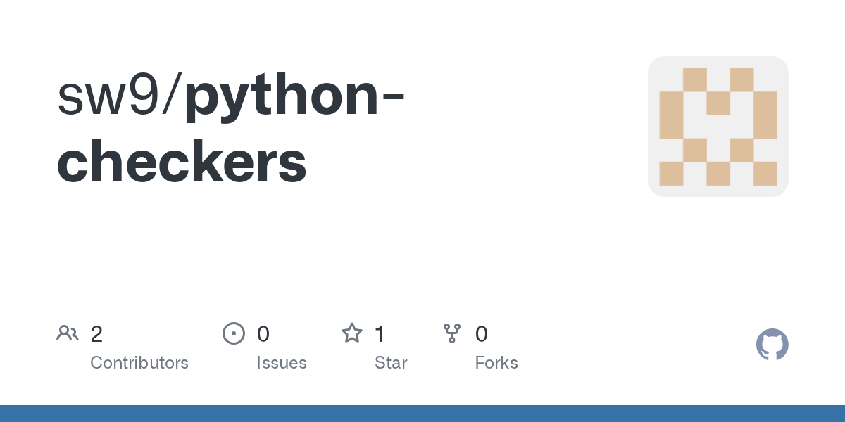 GitHub sw9/pythoncheckers