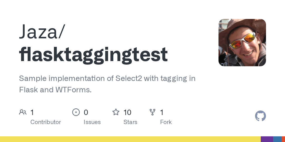 GitHub Jaza/flasktaggingtest Sample implementation of Select2 with