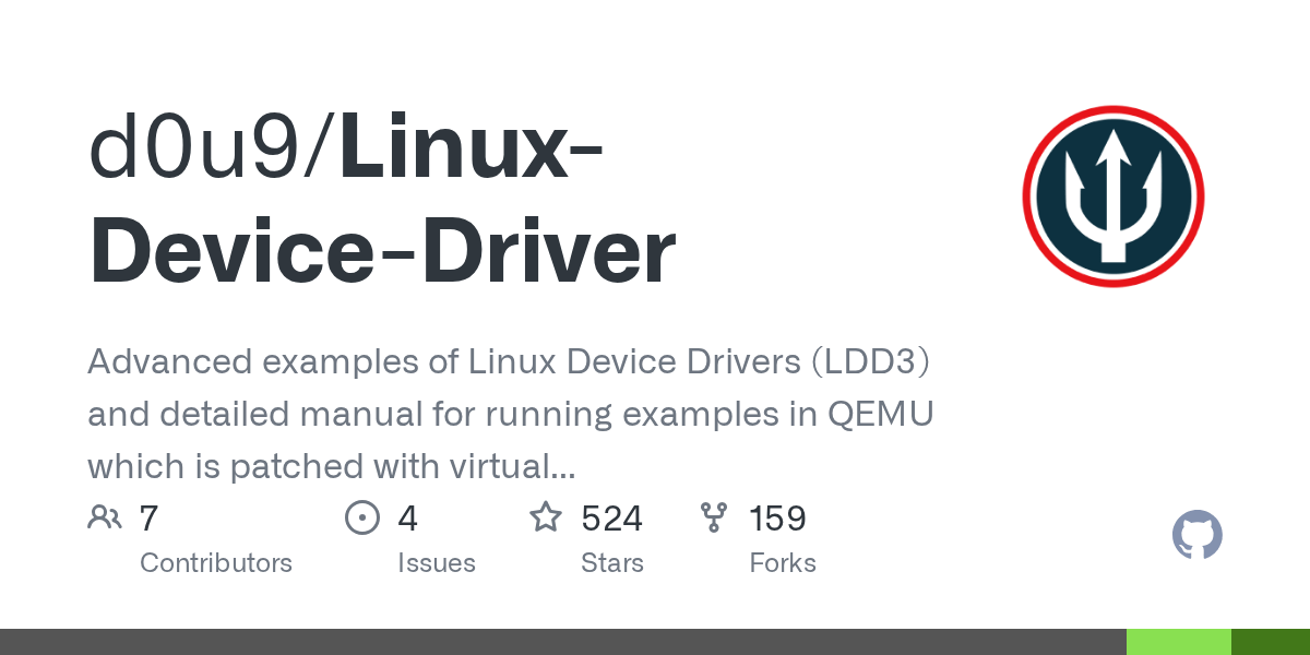 GitHub d0u9/LinuxDeviceDriver Advanced examples of Linux Device