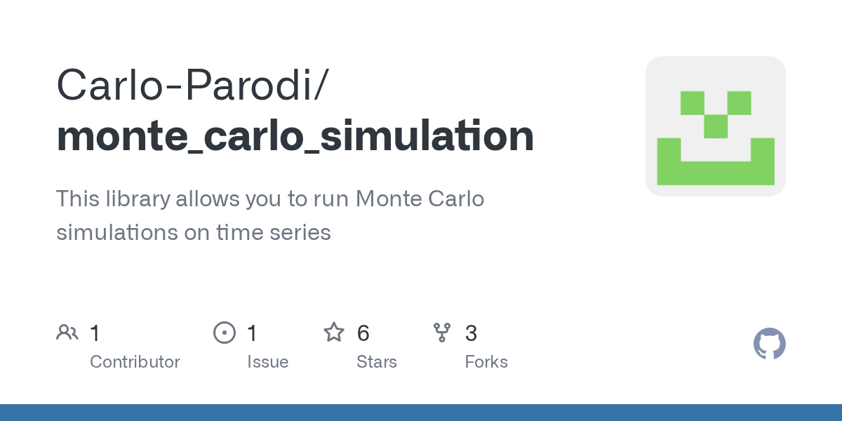 GitHub CarloParodi/monte_carlo_simulation This library allows you