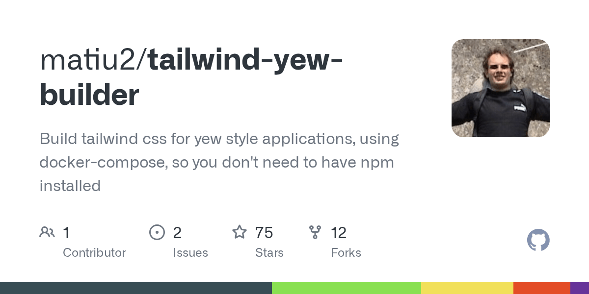 GitHub matiu2/tailwindyewbuilder Build tailwind css for yew style