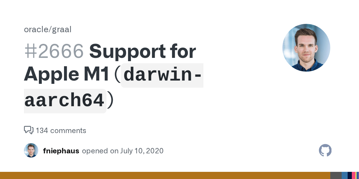Support for Apple M1 (`darwinaarch64`) · Issue 2666 · oracle/graal