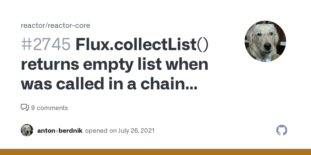 Flux.collectList() returns empty list when was called in a chain after