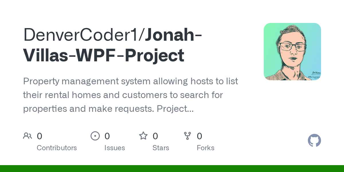 GitHub DenverCoder1/JonahVillasWPFProject Property management