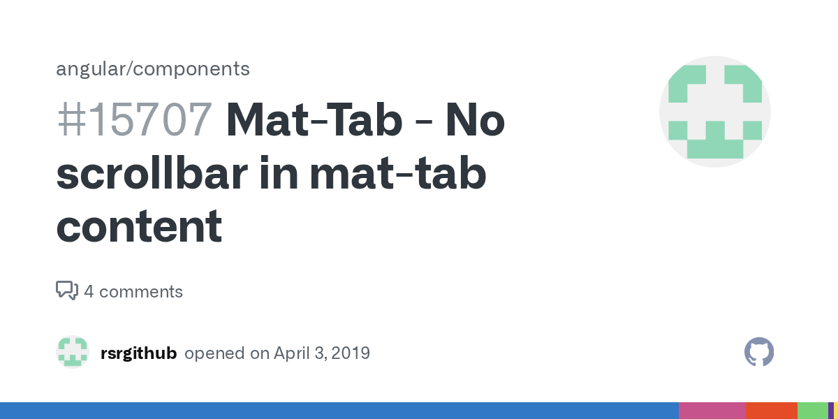MatTab No scrollbar in mattab content · Issue 15707 · angular