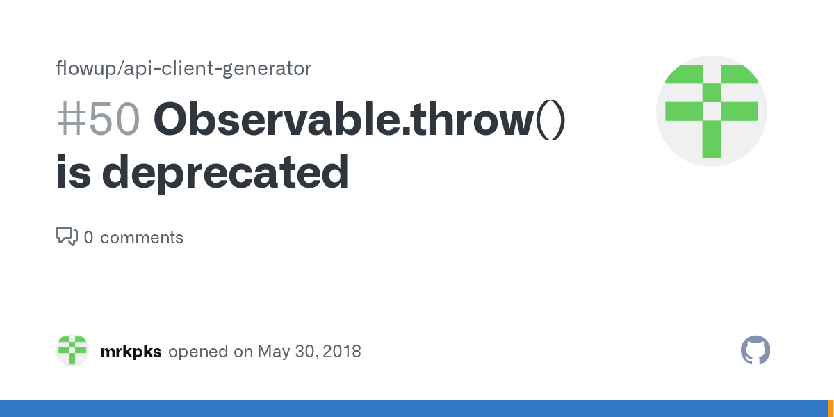 Observable.throw() is deprecated · Issue 50 · flowup/apiclient