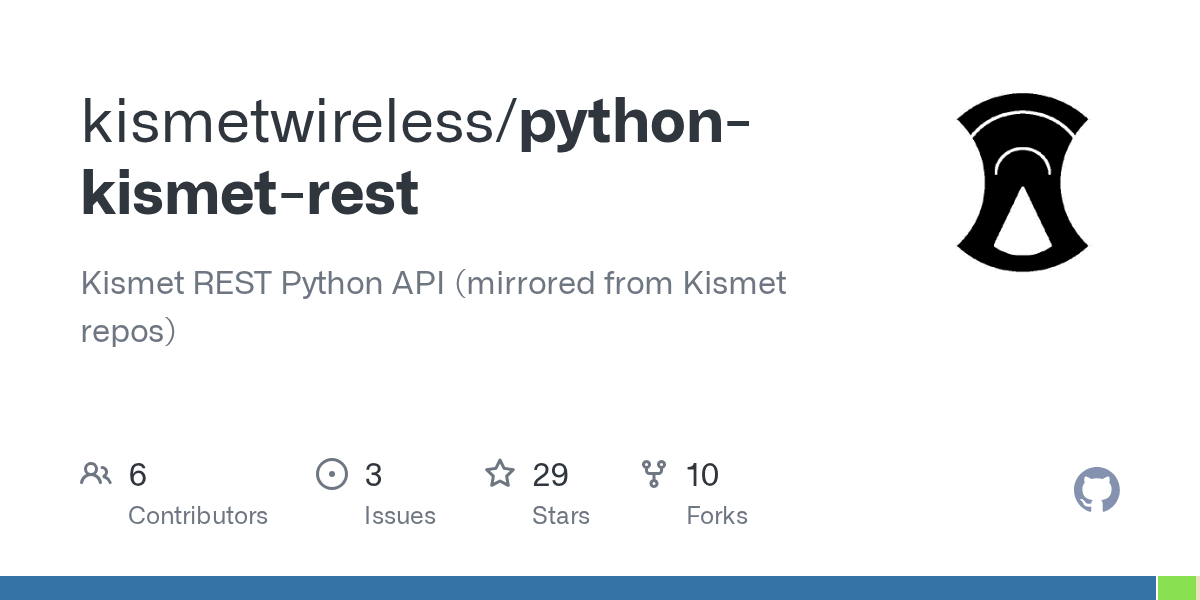 GitHub kismetwireless/pythonkismetrest Kismet REST Python API