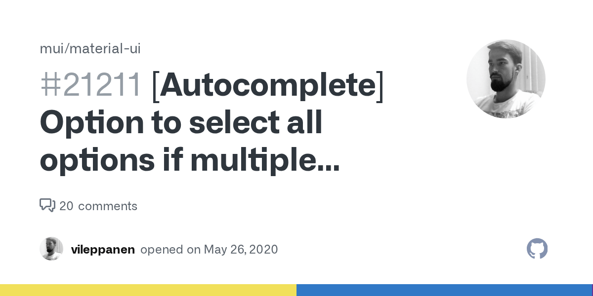 Option to select all options if multiple selections