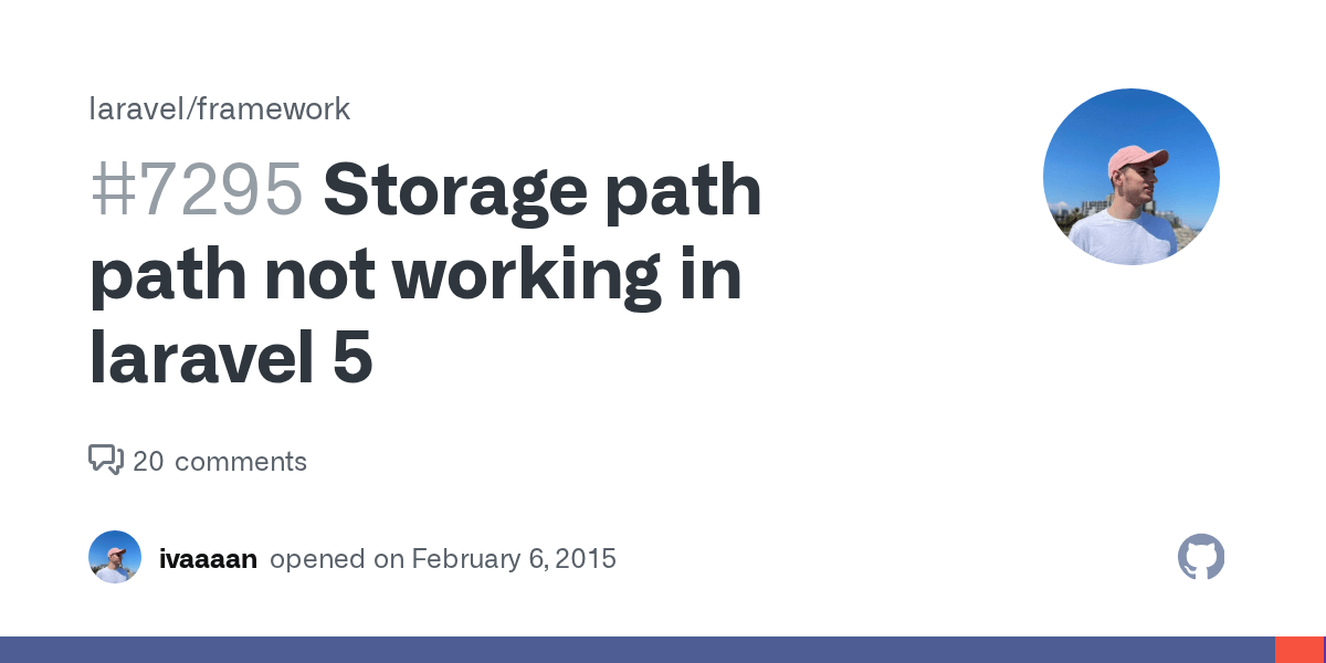 Storage path path not working in laravel 5 · Issue 7295 · laravel