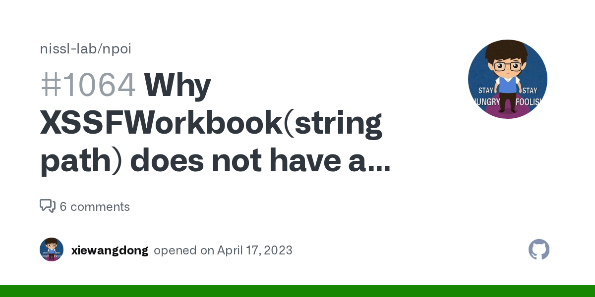 Why XSSFWorkbook(string path) does not have a corresponding write