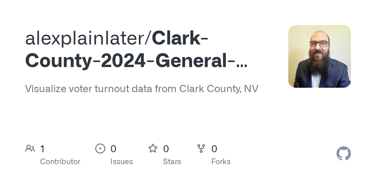 GitHub alexplainlater/ClarkCounty2024GeneralElection Visualize
