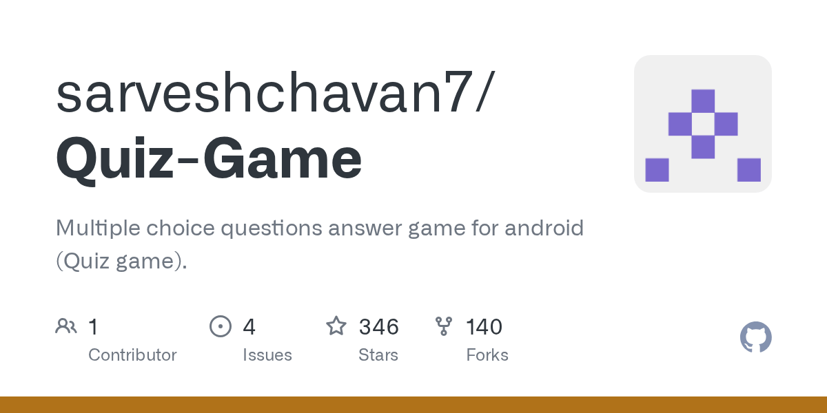 GitHub sarveshchavan7/QuizGame Multiple choice questions answer