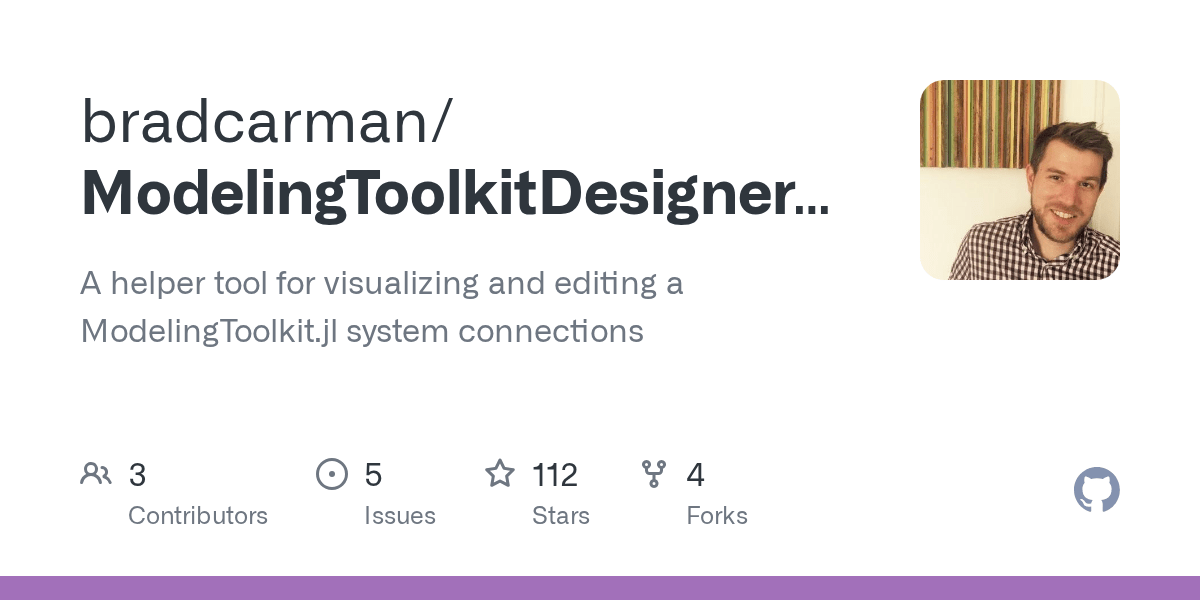 GitHub bradcarman/ModelingToolkitDesigner.jl A helper tool for