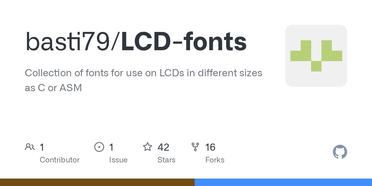 GitHub basti79/LCDfonts Collection of fonts for use on LCDs in