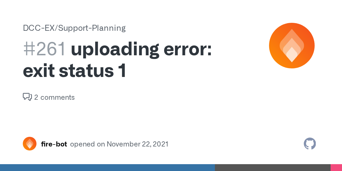uploading error exit status 1 · Issue 261 · DCCEX/SupportPlanning
