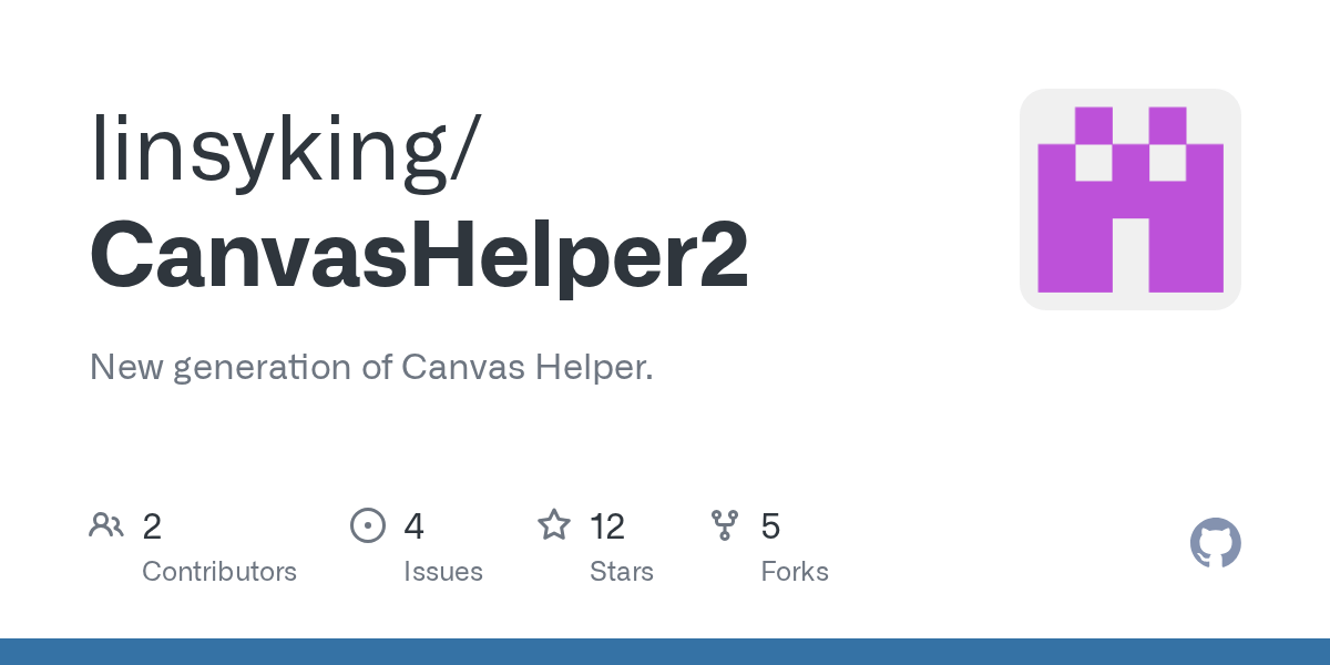 GitHub linsyking/CanvasHelper2 New generation of Canvas Helper.
