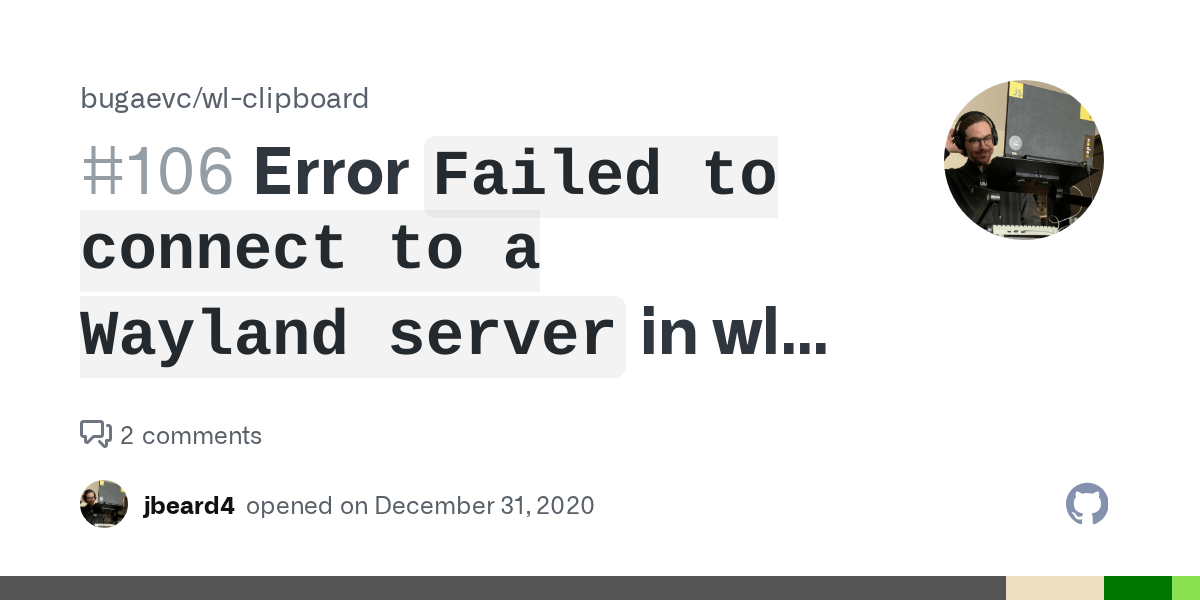 Error `Failed to connect to a Wayland server` in wlcopy and wlpaste
