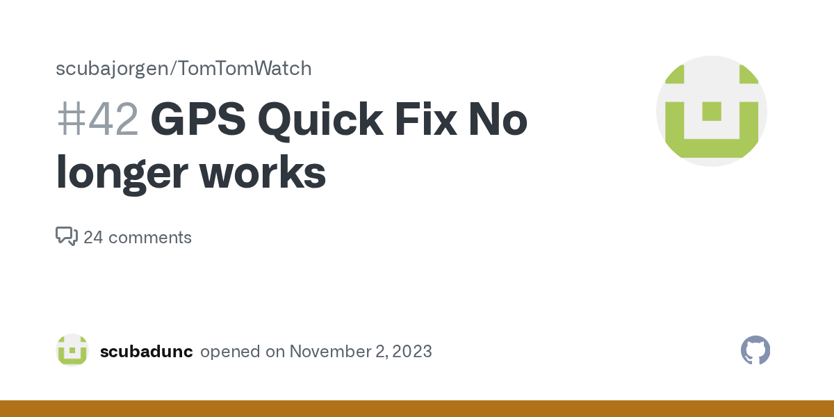 GPS Quick Fix No longer works · Issue 42 ·