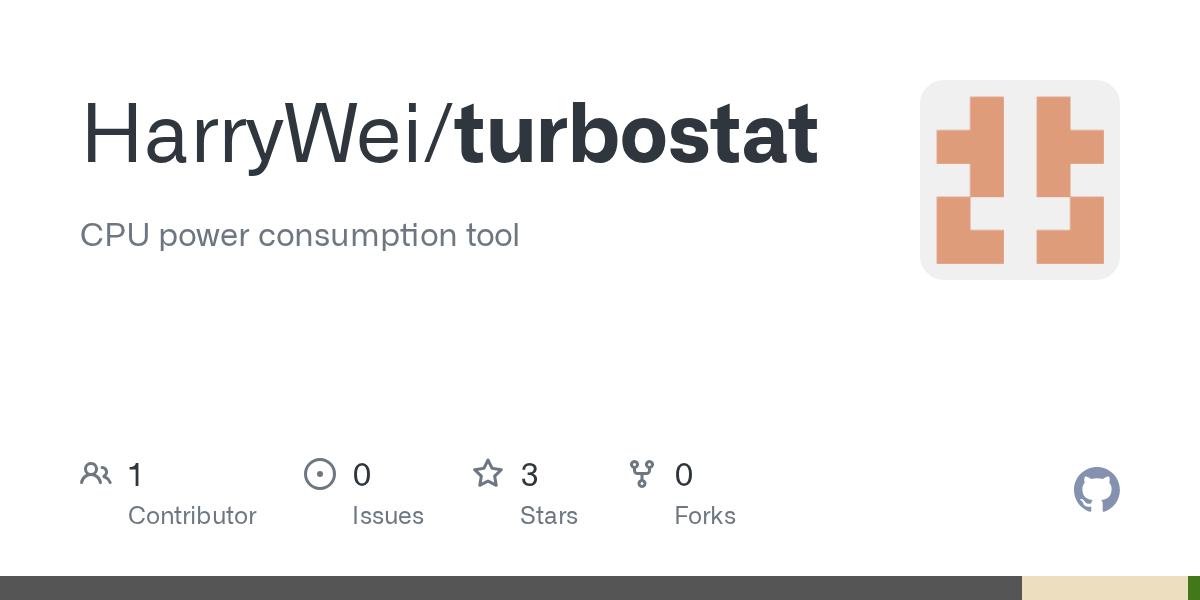 GitHub HarryWei/turbostat CPU power consumption tool