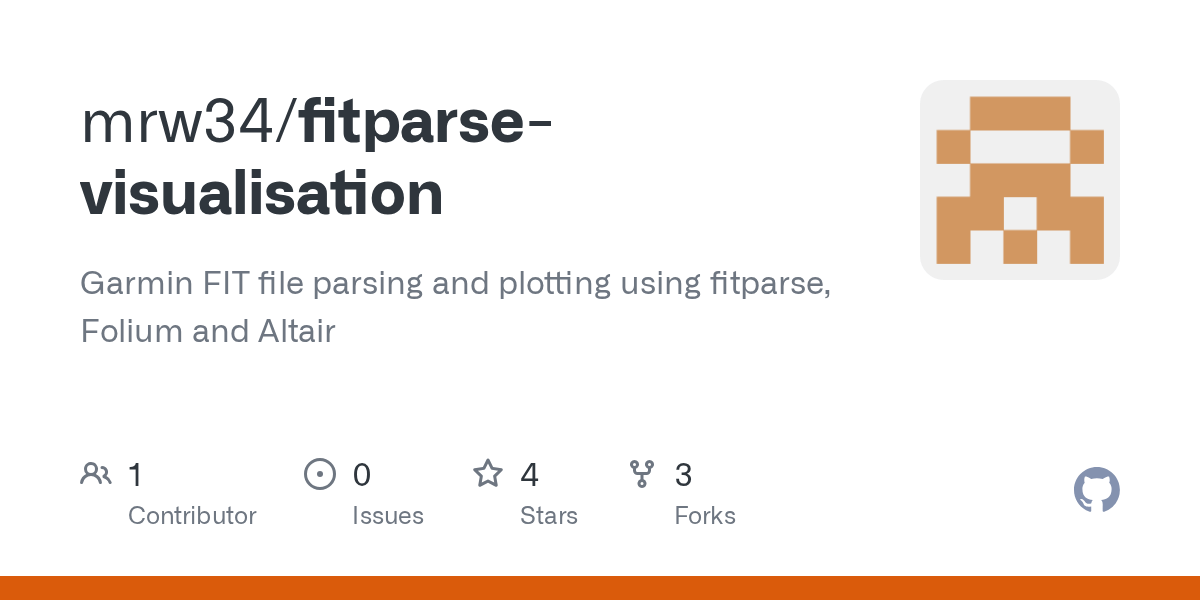GitHub mrw34/fitparsevisualisation Garmin FIT file parsing and plotting using fitparse