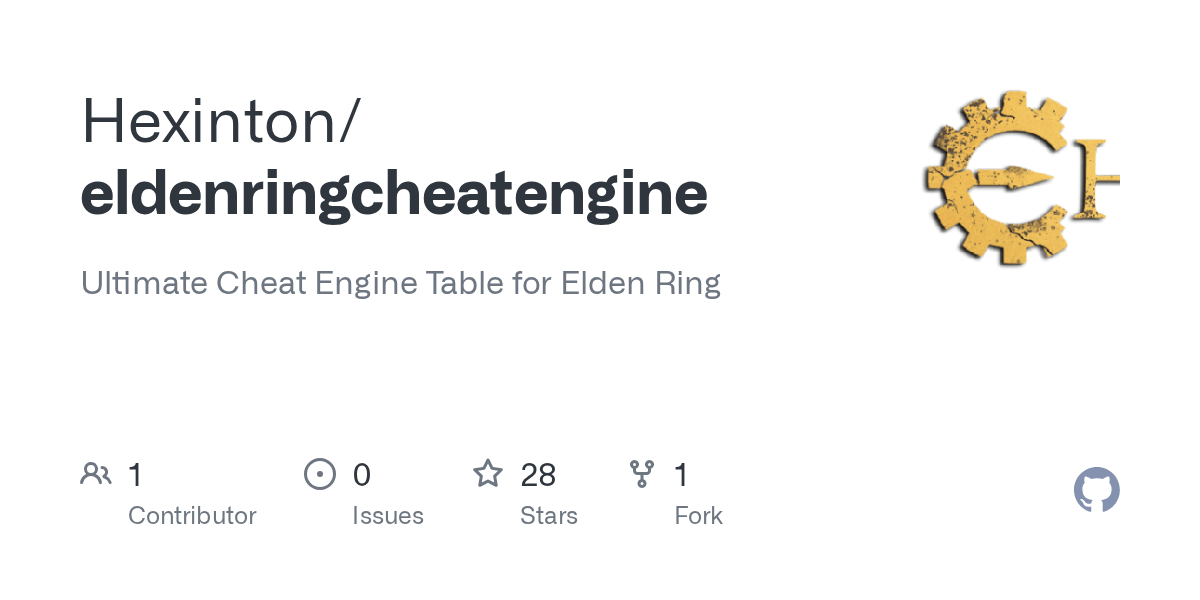 GitHub - Hexinton/eldenringcheatengine: Ultimate Cheat Engine Table for