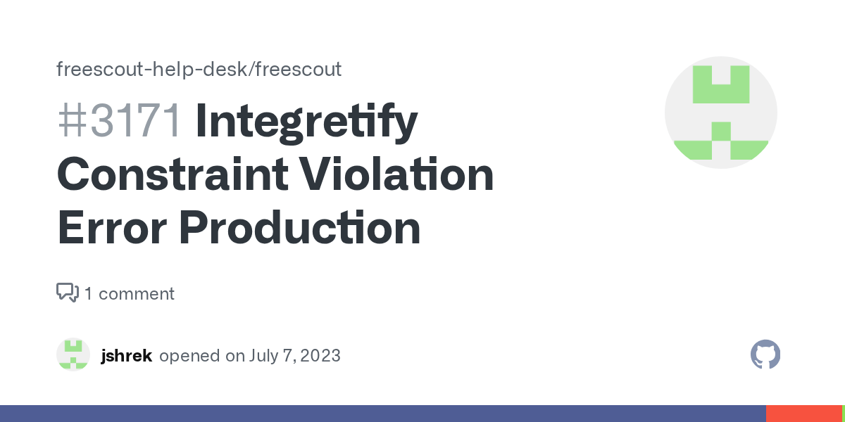 Integretify Constraint Violation Error Production · Issue 3171