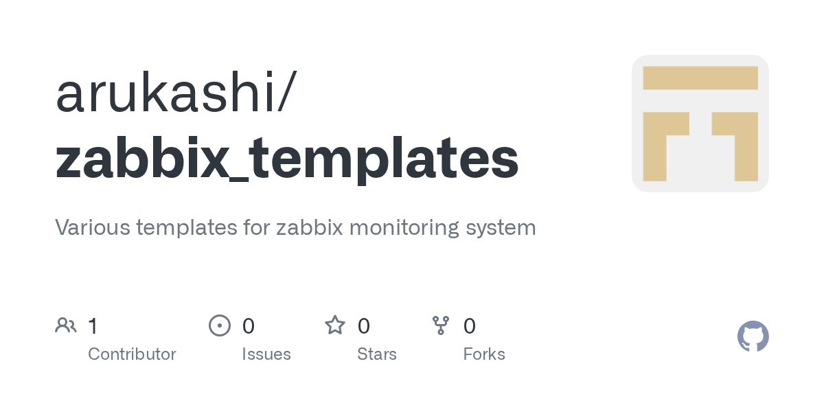 GitHub arukashi/zabbix_templates Various templates for zabbix