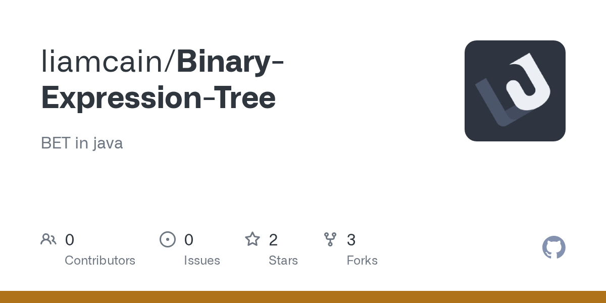 GitHub liamcain/BinaryExpressionTree BET in java
