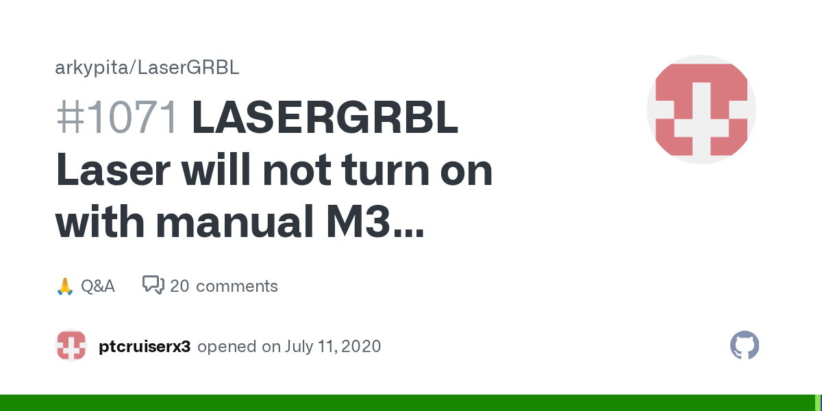 LASERGRBL Laser will not turn on with manual M3 command using button