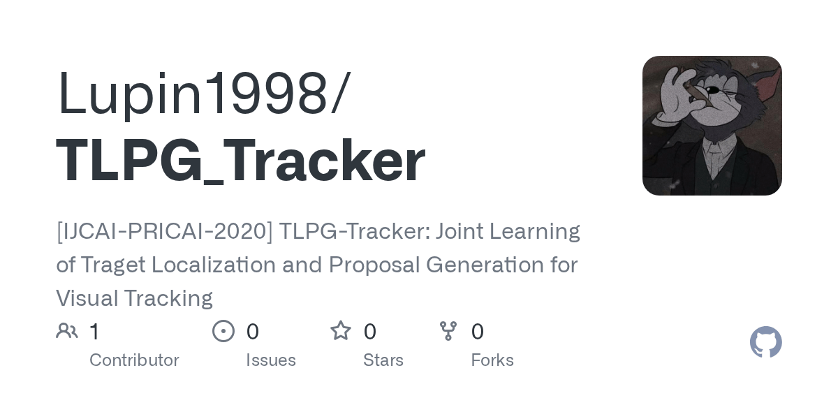 GitHub Lupin1998/TLPG_Tracker [IJCAIPRICAI2020] TLPGTracker