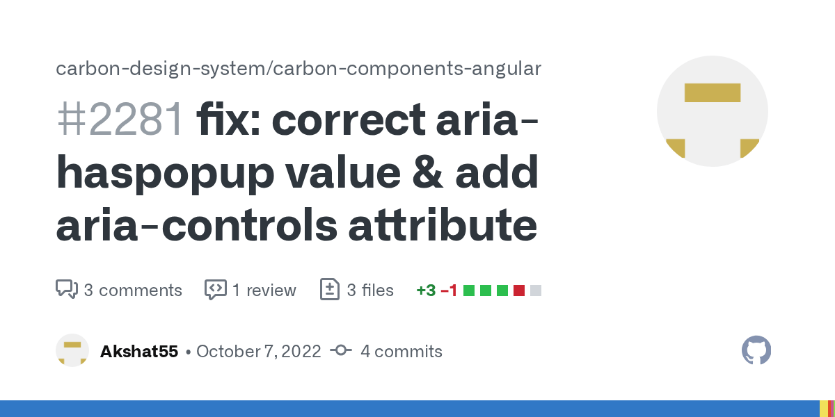 fix correct ariahaspopup value & add ariacontrols attribute by
