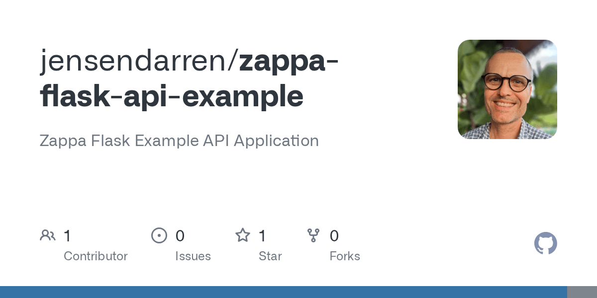 GitHub jensendarren/zappaflaskapiexample Zappa Flask Example API