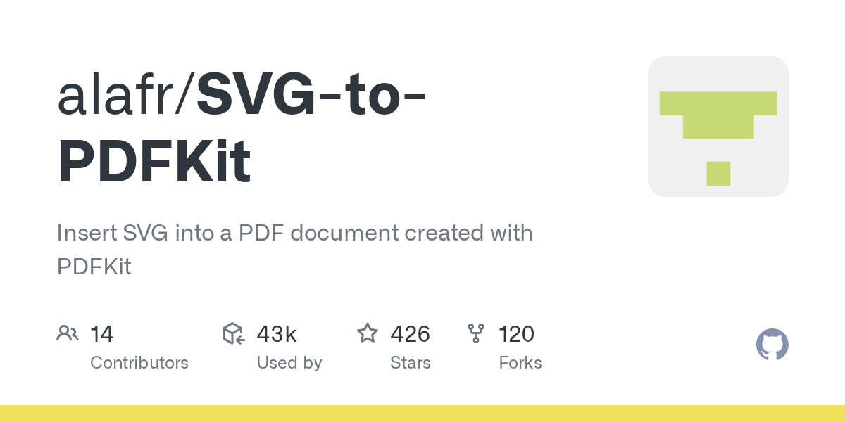 GitHub alafr/SVGtoPDFKit Insert SVG into a PDF document created