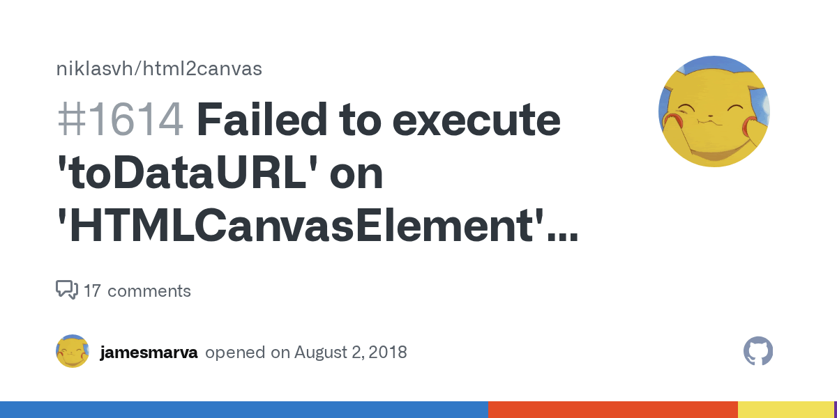 Failed to execute 'toDataURL' on 'HTMLCanvasElement' Tainted canvases